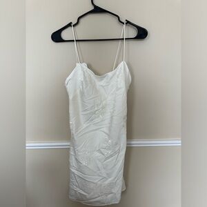 NWT Abercrombie White Embellished Slip Mini Dress Size XS